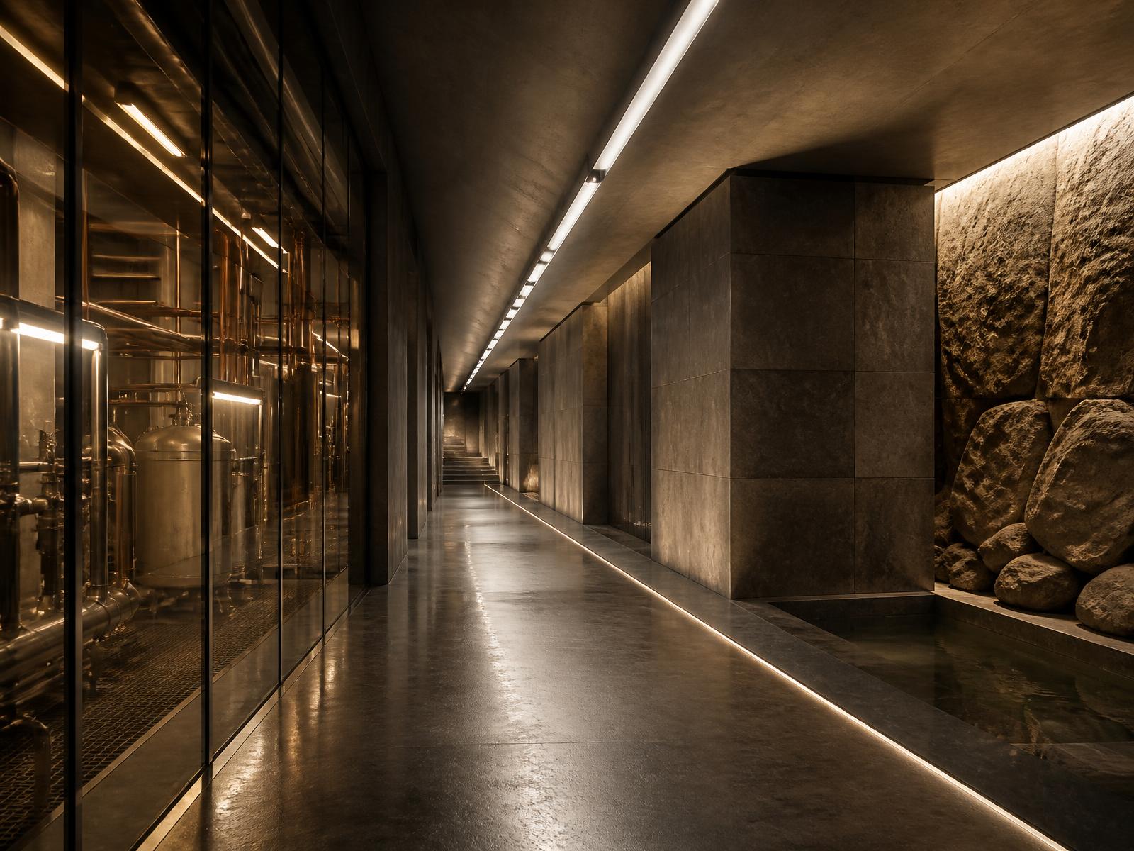 Refined specialist infrastructure integrated within stone architecture